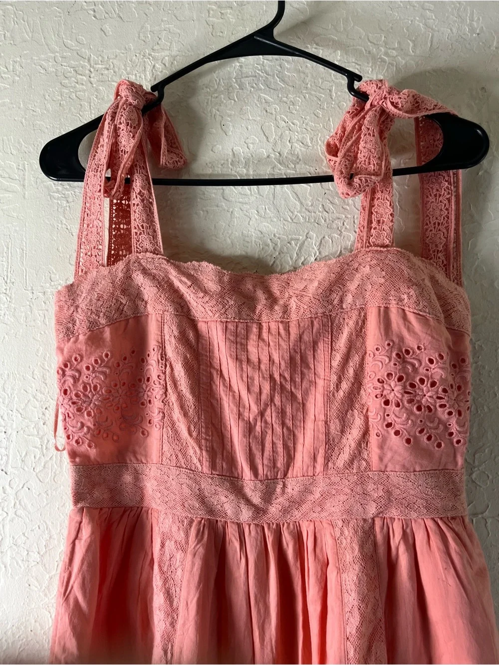 Love Shack Fancy Ayala Dress in Peach Blossom 100% Cotton - Picture 6 of 16